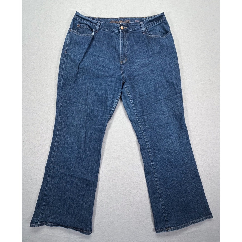 Eddie Bauer Womens Jeans Curvy Fit Dark Wash Stretch Denim 20W